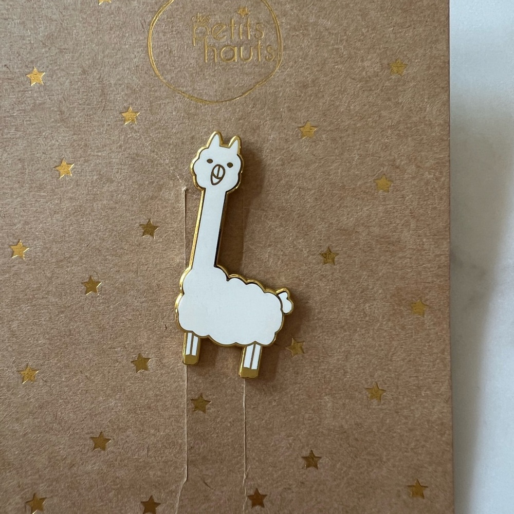 Llama enamel pin